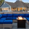 Lounge seating and a fire pit